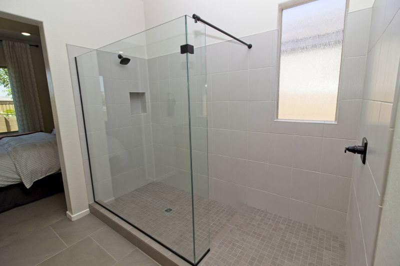 Finished Shower with Glass Doors